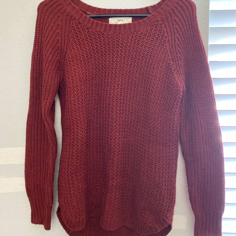 Burnt orange knit long sleeve